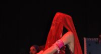 Tänzerin mit rotem Kleid und Schleier, Quelle: DTF