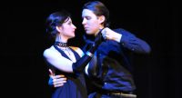 Tango-Tanzpaar auf der Bühne im blauen Licht, Quelle: DTF