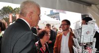 Winfried Kretschmann und Kerim Arpad im Zelt des DTF, Quelle: DTF