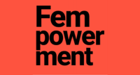 Fempowerment Logo schwarz/rot, Quelle: DTF