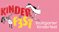 Bunte Schrift "Kinderfest" mit Kinderzeichnungen von Tieren, Quelle: LHS Stuttgart